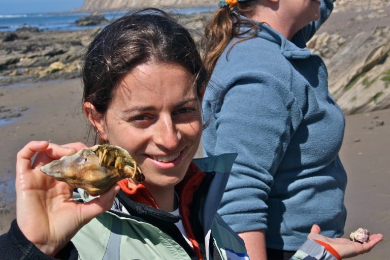 Sarah with hermit crab